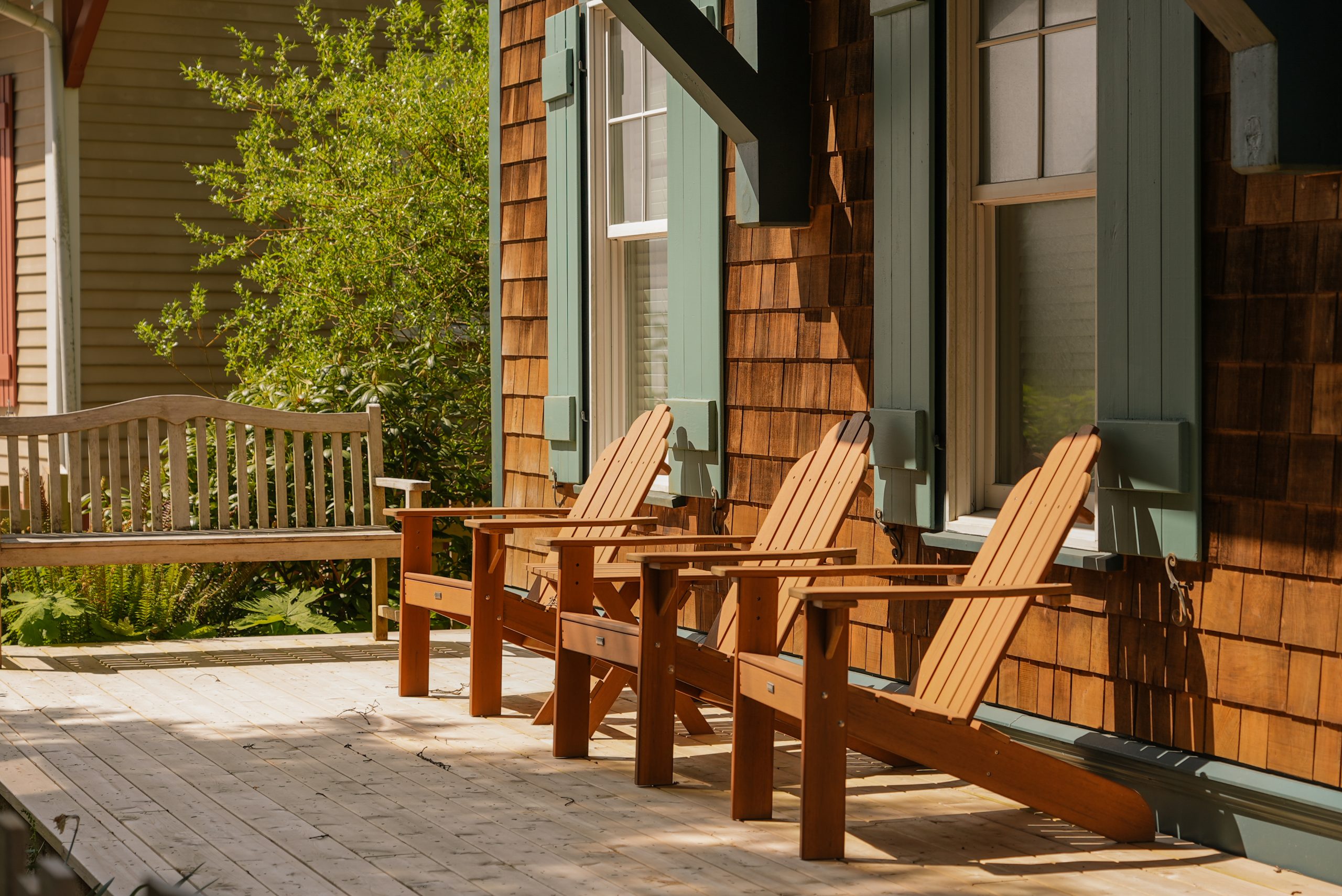 Seating overlooking Sequim Bay